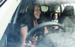 In-car phone safety key