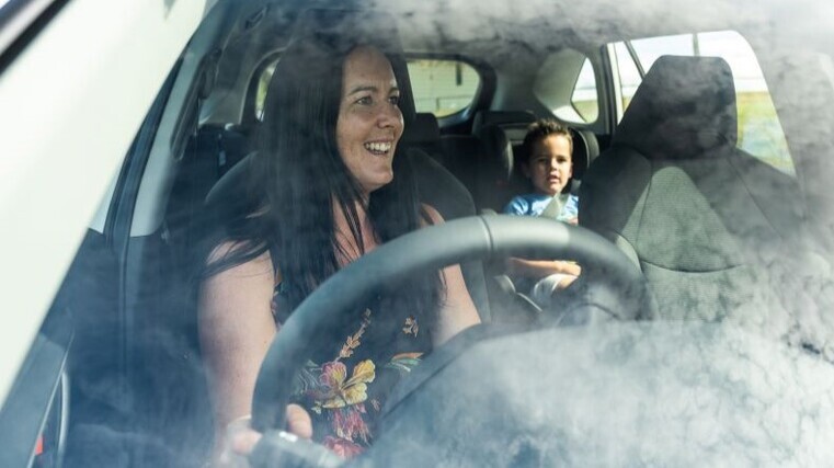 In-car phone safety key