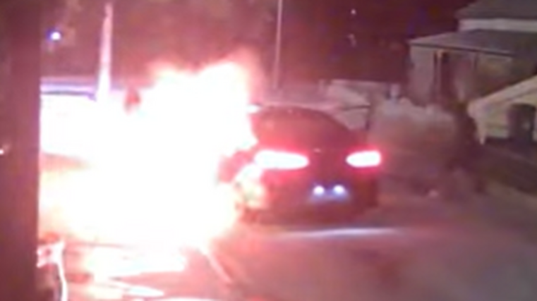Clumsy arsonists torch own car
