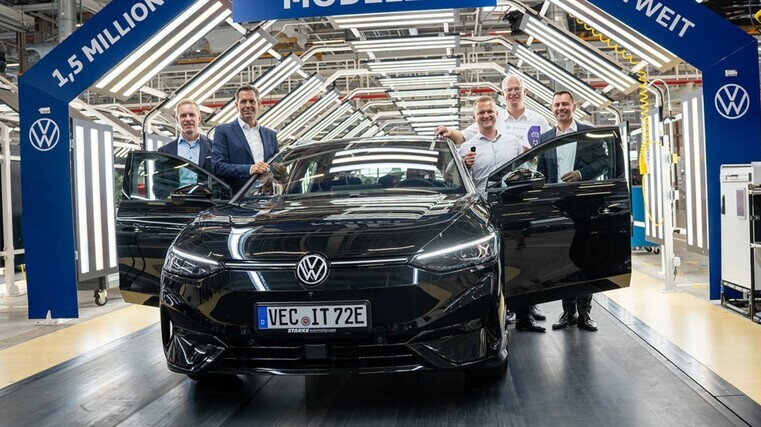 VW celebrates EV milestone