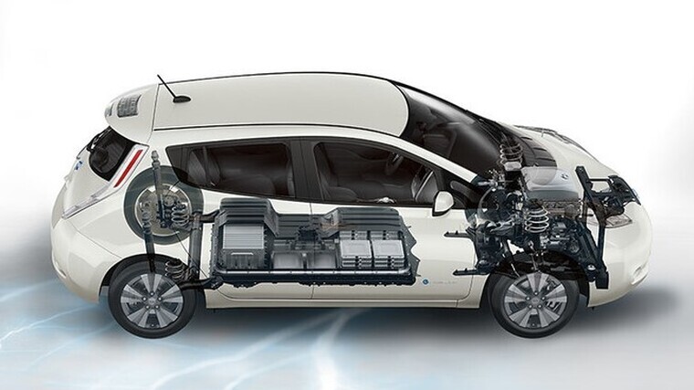 Leaf batteries power plant